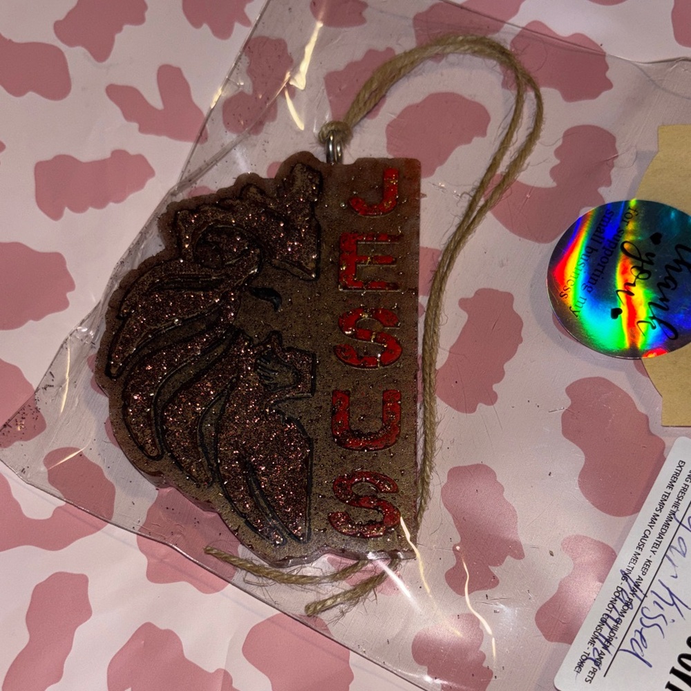 Brown and Red Jesus freshie/ sugar kissed vanilla scented